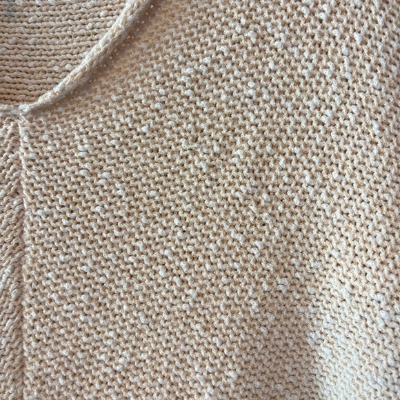 Free people marled bright lights open stitch sweater in beige color small - Picture 8 of 16